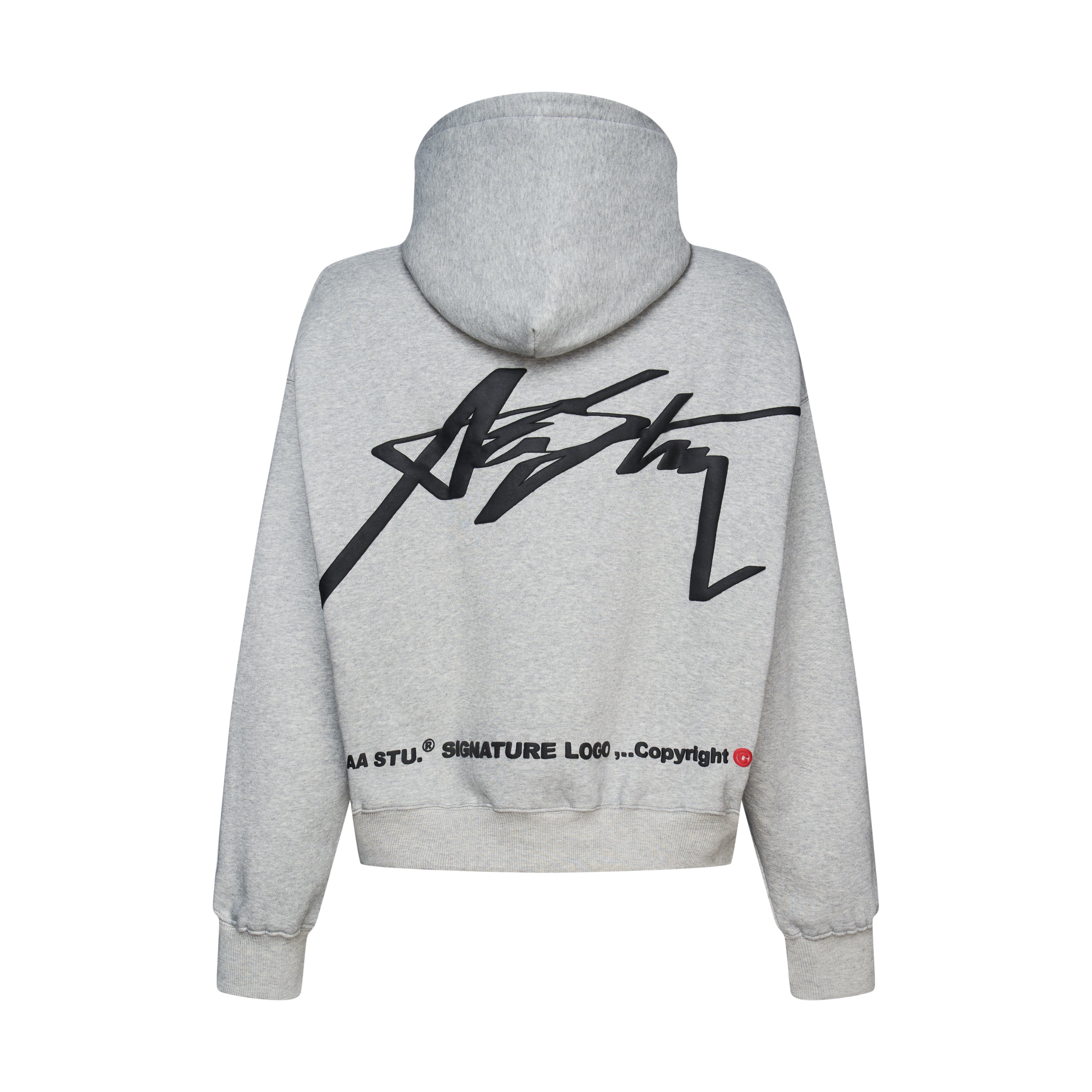 AA SIGNATURE LOGO HOODIE V2 // GREY – AA STU.