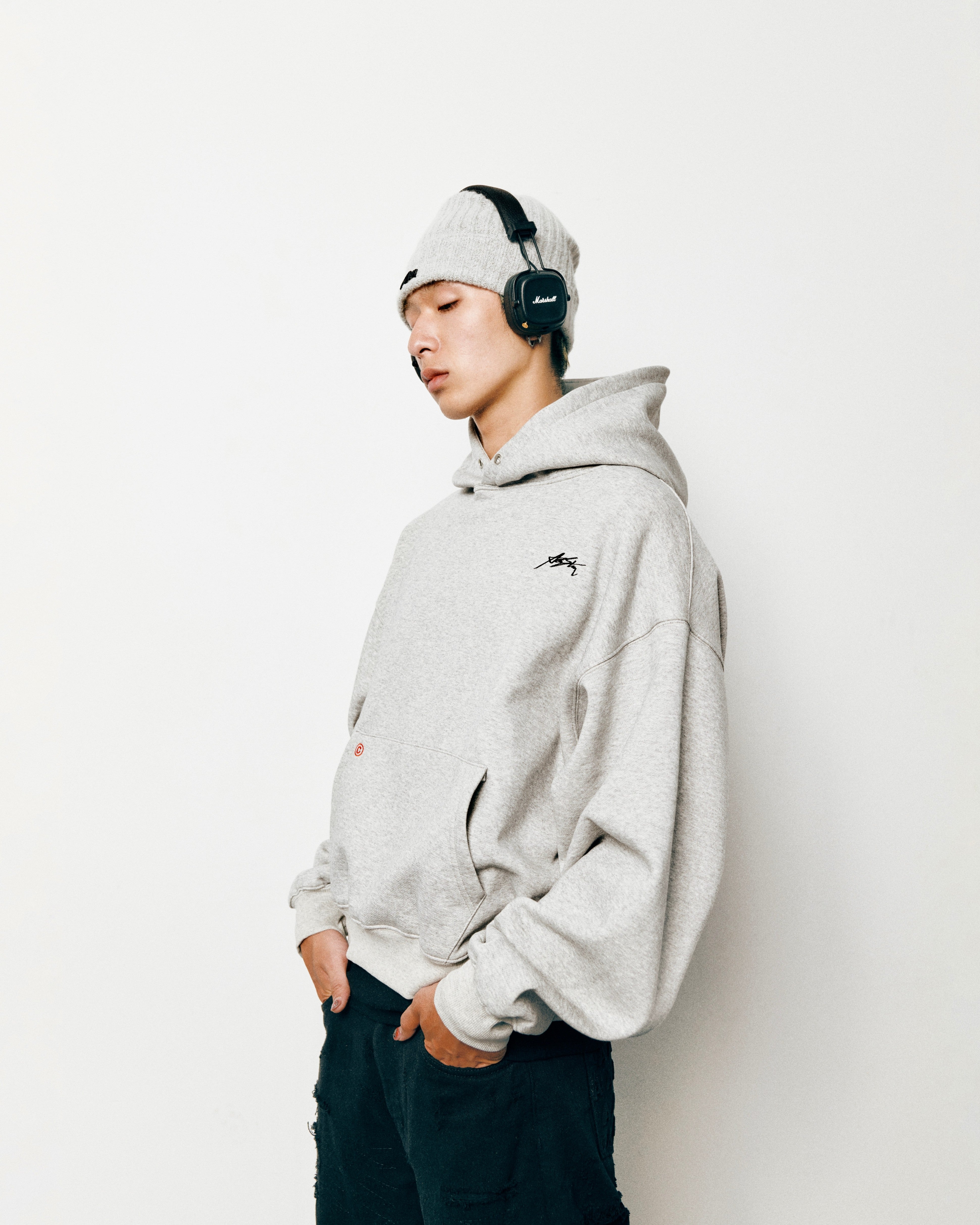 AA SIGNATURE LOGO HOODIE V2 // GREY – AA STU.