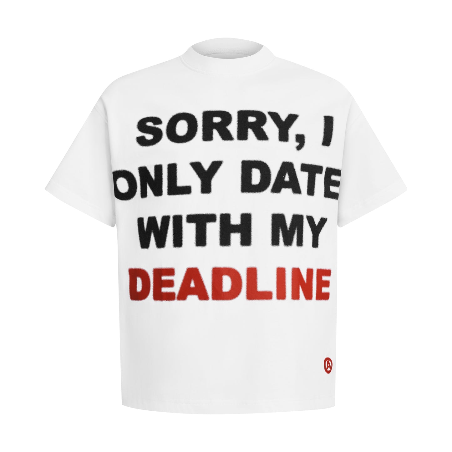 AA ONLY DATE W DEADLINE TEE // WHITE