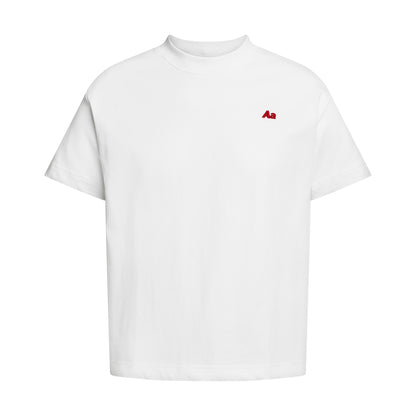 AA MINI RED LOGO TEE // WHITE