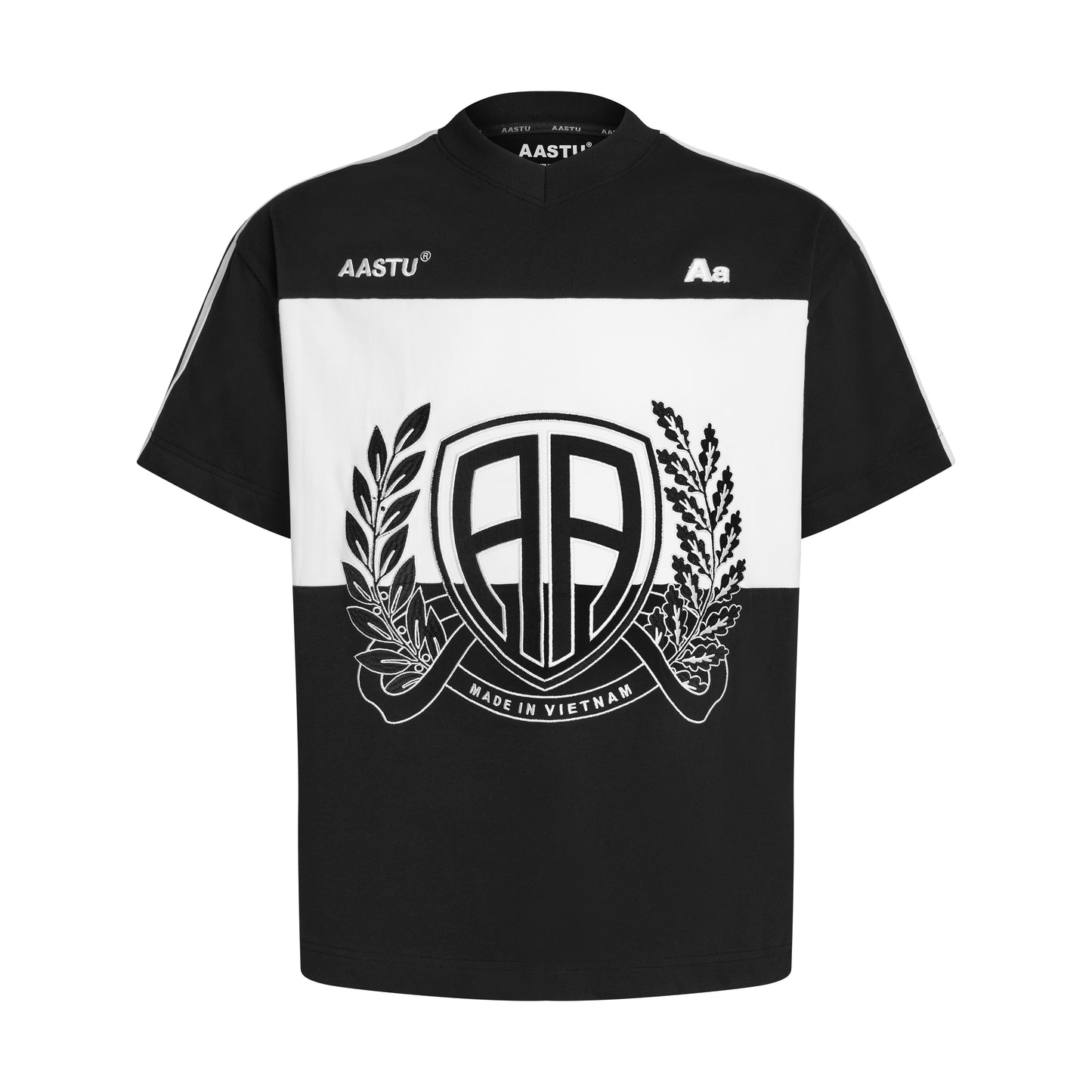 AA BADGE TEE // BLACK WHITE