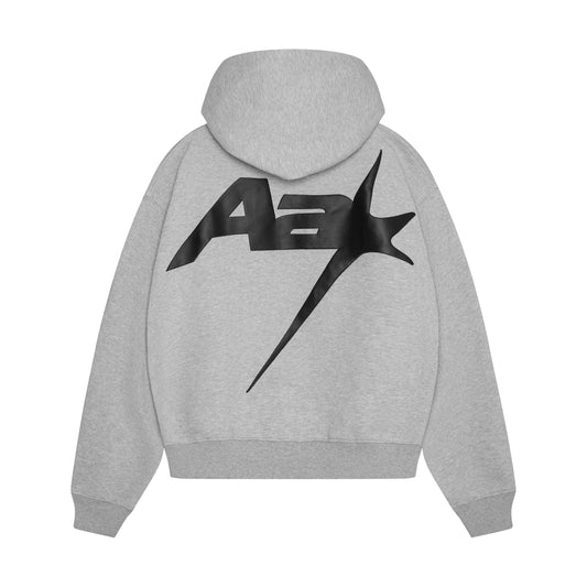 AA RACING LOGO HOODIE ZIP // GREY